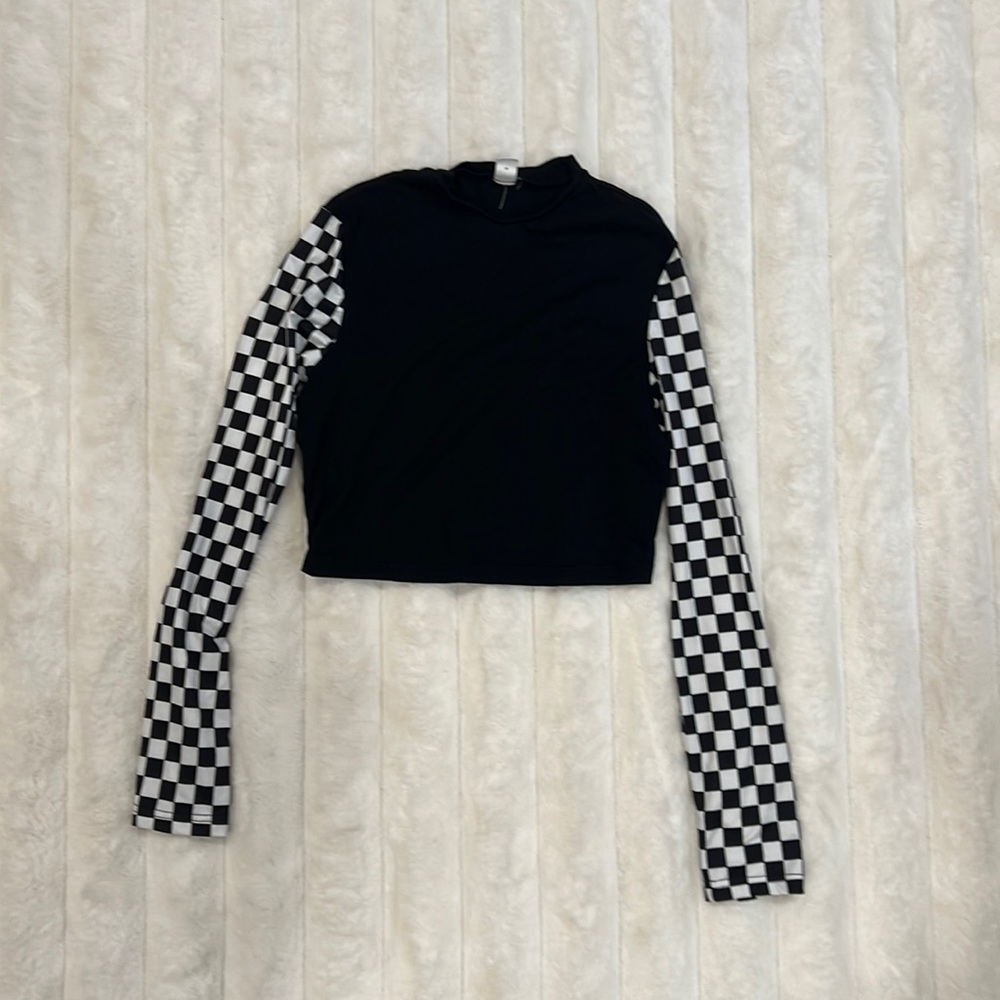 Checkered crop top